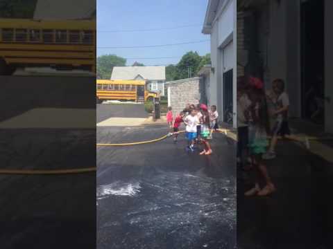 Cushman School kindergarteners visit the fire department