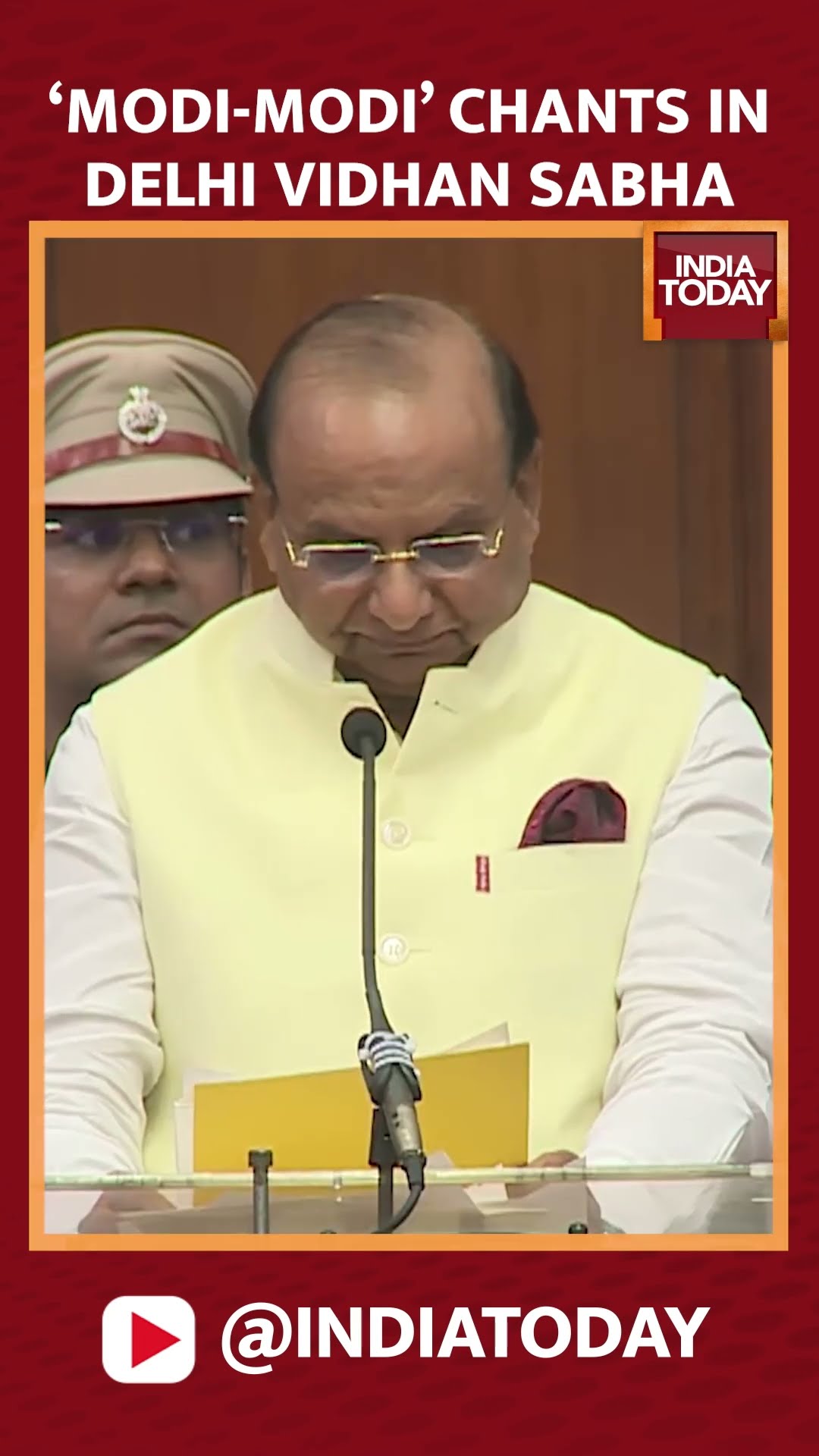 'Modi Modi’ Chants In Delhi Assembly During LG Saxena's Address #delhiassembly #modimodichants