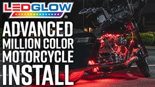 15 Solid Colors 6 Patterns Includes Waterproof Control Box & Wireless Remote LEDGlow 10pc Advanced Million Color Mini LED Motorcycle Accent Underlow Light Kit 4 Multi-Color Flexible Strips 
