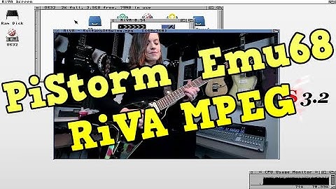 Amiga 2000 playing the MPEG video [ PiStorm / Emu68 ]