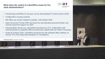 Migration to LibreOffice and ODF for 30,000 clients in government of Schleswig-Holstein, Germany