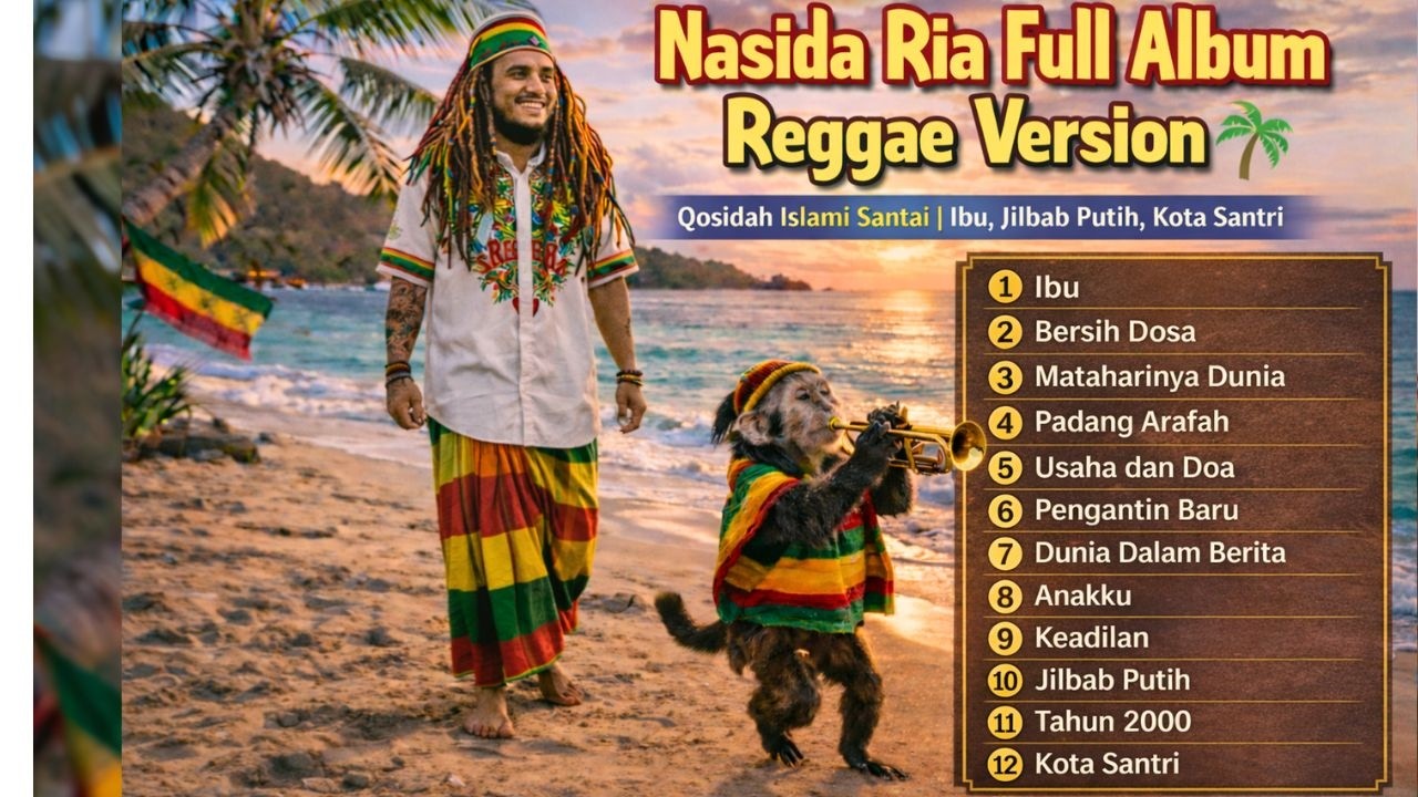 Nasida Ria Full Album Reggae Version 🌴 Qosidah Islami Santai | Ibu, Jilbab Putih, Kota Santri