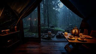 Camping Rainy Day | Deep Sleep With Heavy Rain And Thunder In The Forest | Rain Sounds For Sleeping