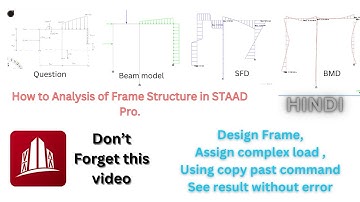 Problem 4 | Analysis of Frame Structure in STAAD.Pro | Find Max Shear Force and Bending Moment