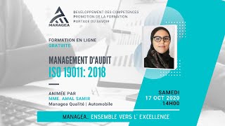 Management d'audit - ISO 19011 2018 - MANAGEA - Formation
