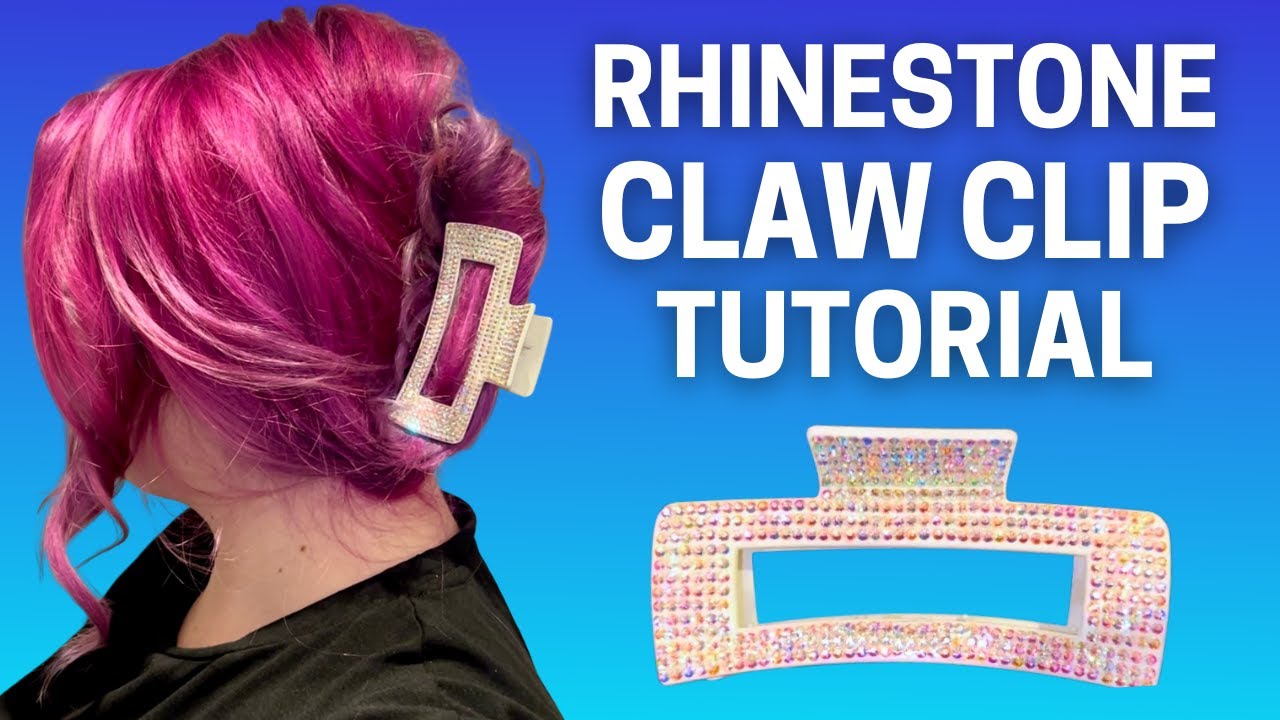 HOW TO MAKE A RHINESTONE CLAW CLIP // Easy DIY Bedazzled Bling Hair  Accessory Tutorial for Beginners