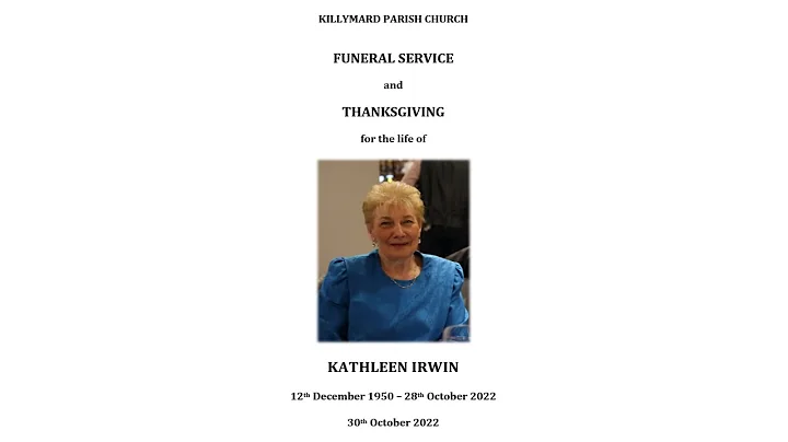 Funeral Service of Kathleen Irwin