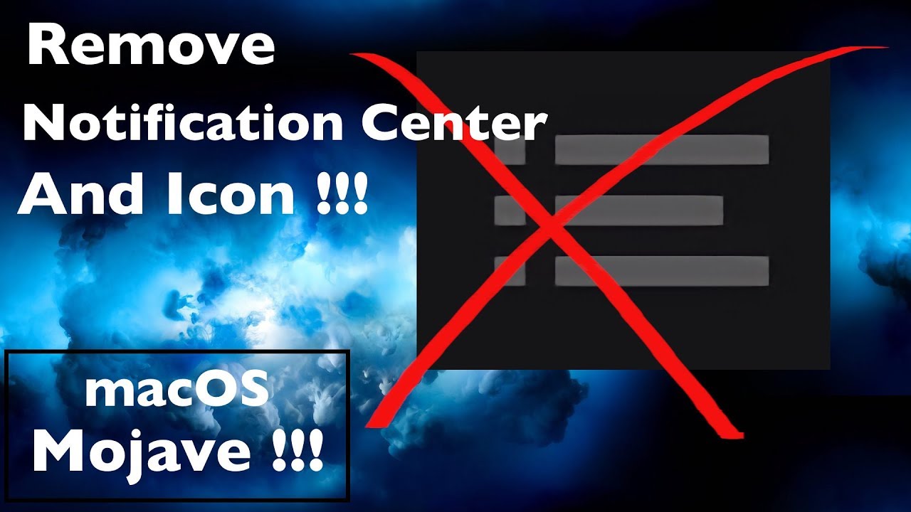 How To Remove Notification Center And Icon HD Mac Mojave YouTube