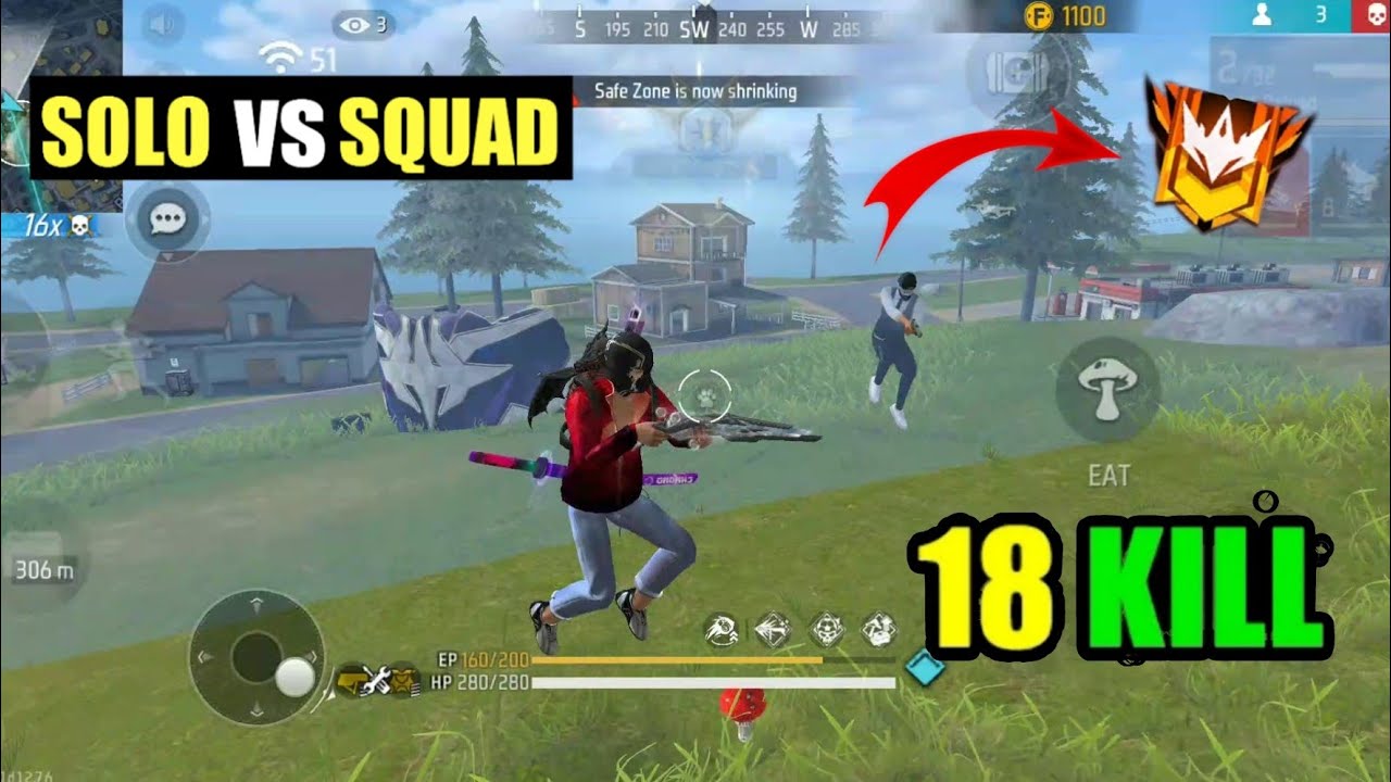 SOLO VS SQUAD 18 Kills Op M1887 Gameplay In Nexterra Map #freefiremax # ...