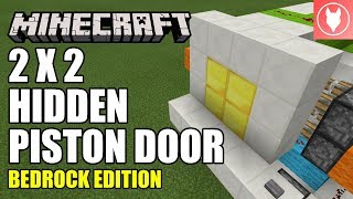 Minecraft Bedrock - 2x2 Hidden Piston Door (Jeb Door) Tutorial (Xbox / MCPE / Windows 10 / Switch)