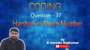 CODING Question - 37 (Harshad or Niven Number)