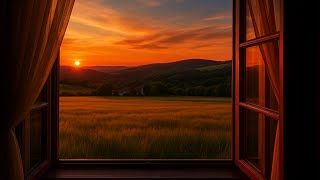 Cozy Sunset Window Ambience for Deep Sleep & Relaxation