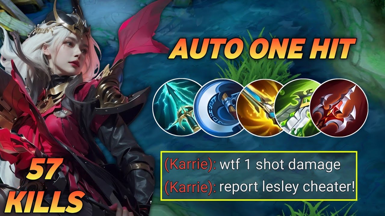 57 УБИЙСТВ🔥 В 3 ИГРАХ НОВАЯ СБОРКА С 1 УДАРОМ ДЛЯ ЗОЛОТОЙ ЛЕЙН ЛЕСЛИ 🥵 Mobile Legends