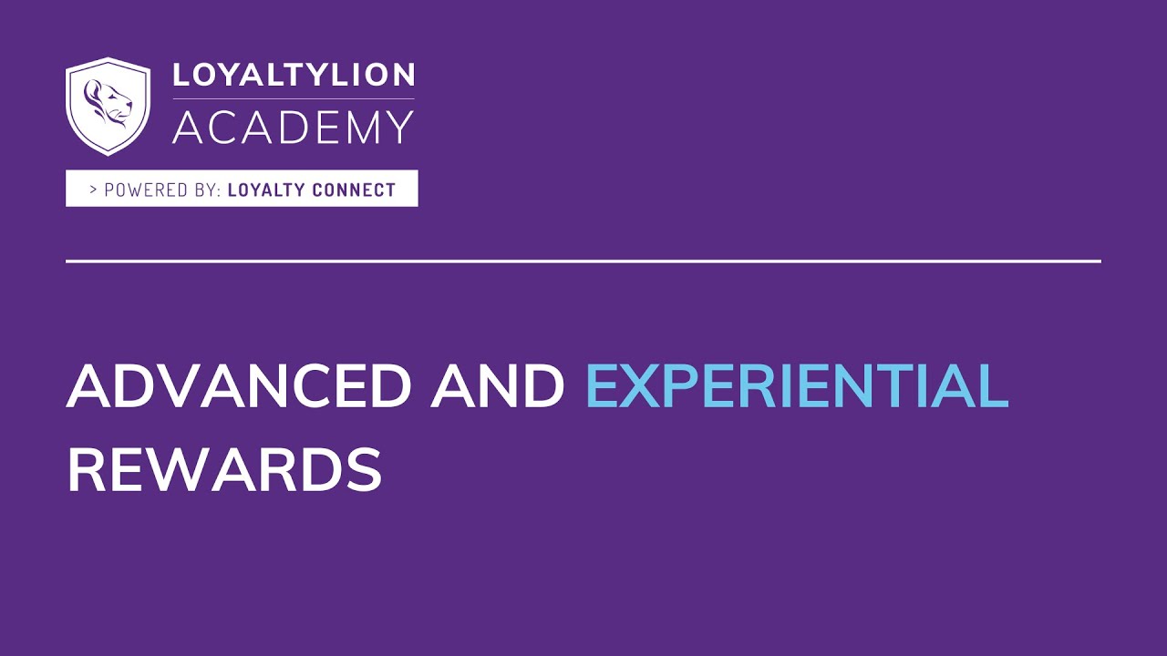 Advanced and experiential rewards - YouTube
