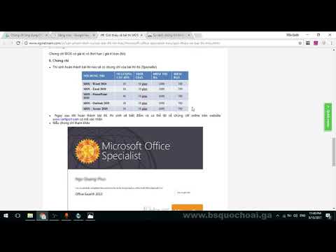 Video Tập 85: Nói sơ về bằng MOS, IC3 - Chứng chỉ ứng dụng... - youtube