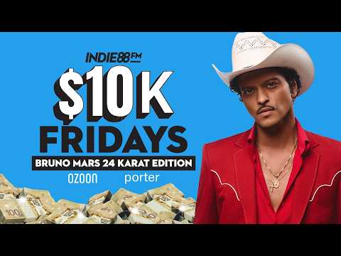 Indie88's 10K Fridays - Bruno Mars 24 Karat Edition WINNER!