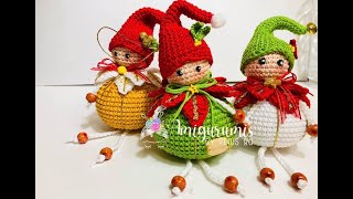 Como tejer en crochet Esfera duende adorno amigurumis by Petus