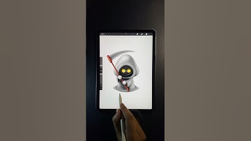 Cute or Scary? Digital art on Ipad #shorts