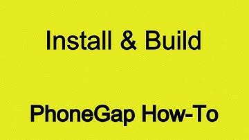 Build your mobile App with Phonegap (Install & Build)