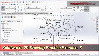Celebrity Solidworks 2D Drawing Practice Tutorial | Basic Exercise 3 Net Worth