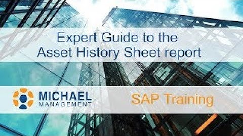 Expert Guide to the Asset History Sheet Report