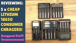 REVIEWING: 5 x Cheap Lithium Ion 18650 Battery Cell Charger Capacity | Li-Ion | Vape | Best | 2020