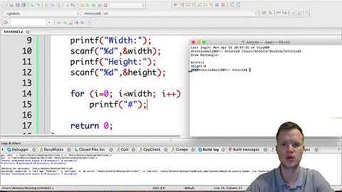 Ex2. C Programming - Draw A Rectangle (For Loop)