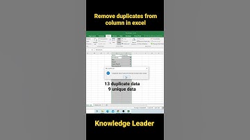 remove duplicates in excel, remove duplicate formula in excel, shorts video, #shorts