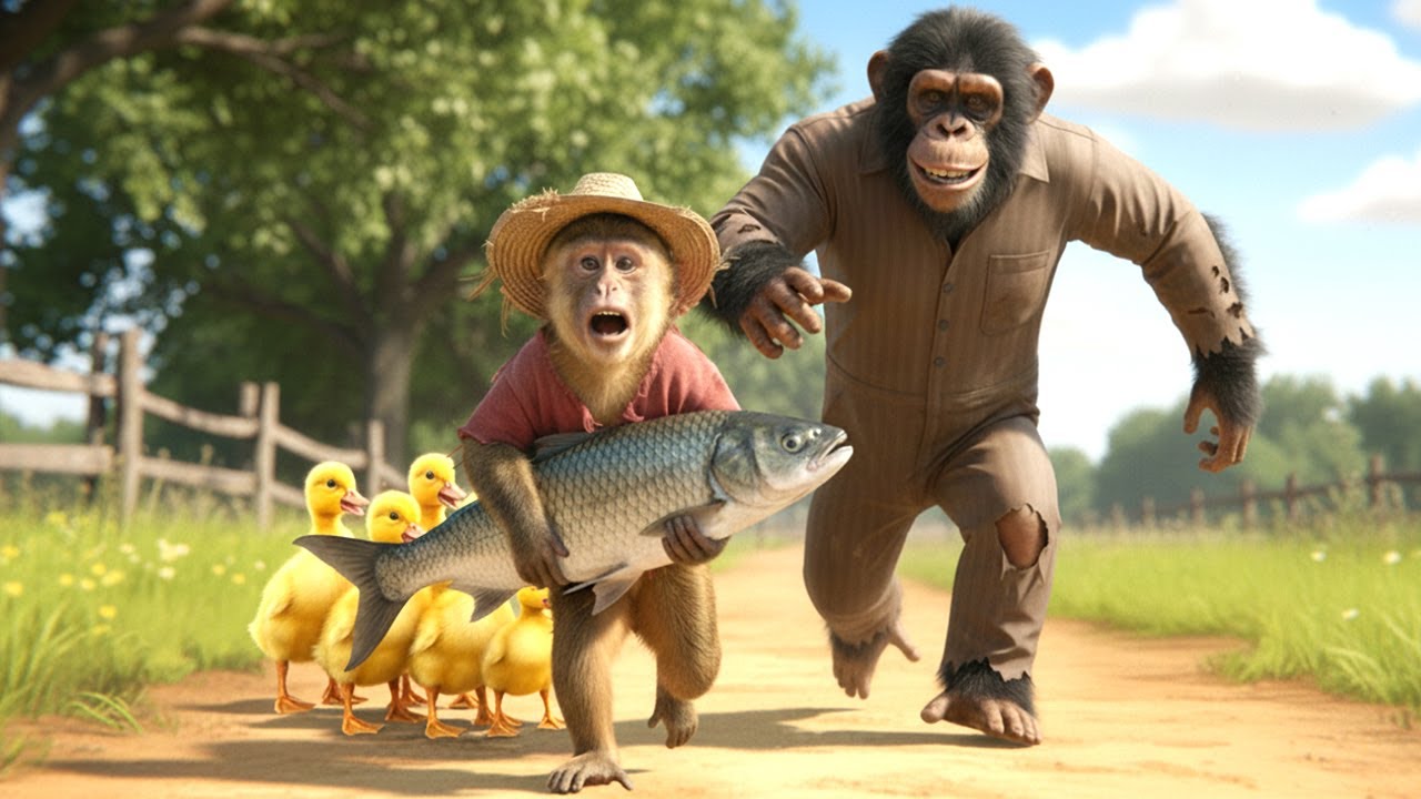 Banana’s Fishing Adventure Gone Wrong – The Great Fish Heist! 🎣🐒 | Monkey Banana