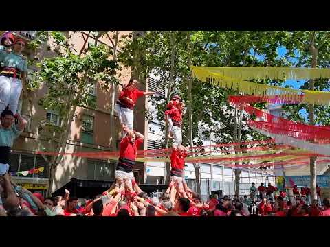 Castellers de Barcelona: 2 pilars de 4 - Festa Major de Navas 2024