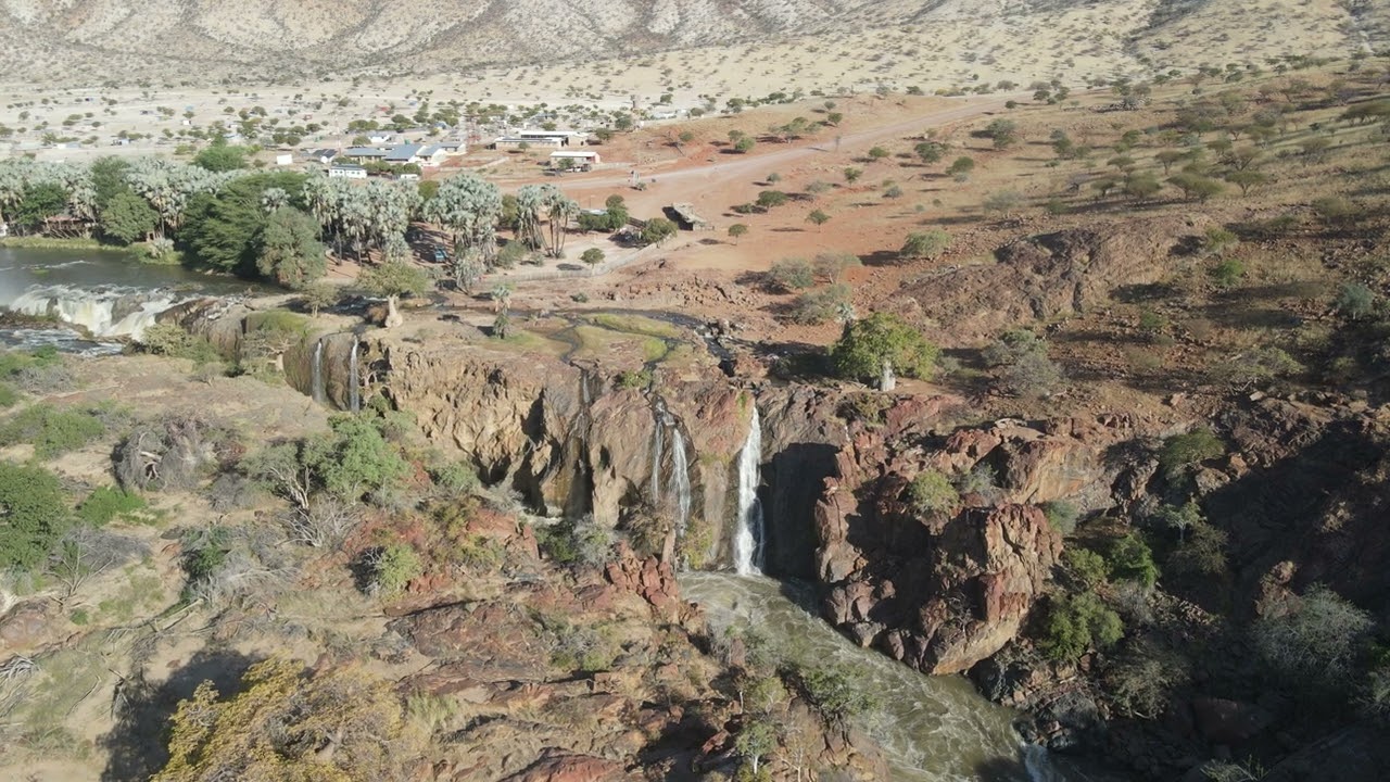 Epupa Falls drone video , Namibia