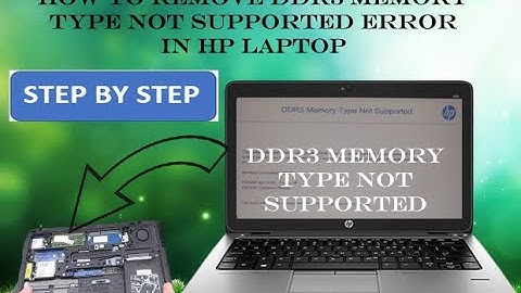 Hp laptop में DDR3  memory type not supported का error कैसे हटाए