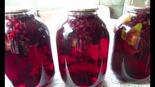 Компот из чёрной смородины без стерилизации! Компот с листьями смородины! Заготовки на зиму! Компот из чёрной смородины без стерилизации! Компот с листьями смородины! Заготовки на зиму!