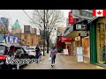 🇨🇦Vancouver Autumn Walk - Downtown in Rainy Season - 【4K 60fps】