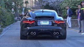 Jaguar F Type Coupe R - Brutal Revs & Backfire Exhaust Sounds!