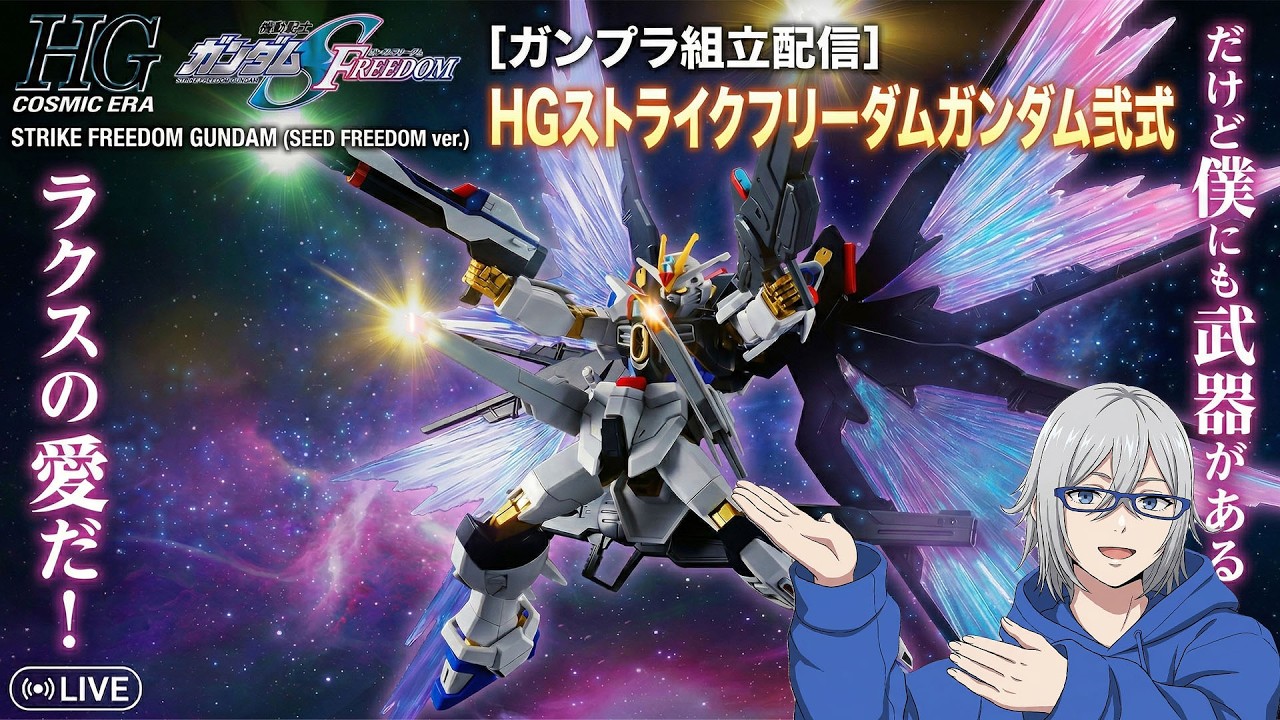 組立配信]公式から遂にキット化-HG ストライクフリーダムガンダム弐式