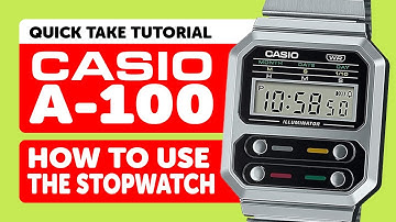 CASIO A-100 (Module 3503) - HOW TO USE THE STOPWATCH
