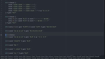 Tidal live coding - click click