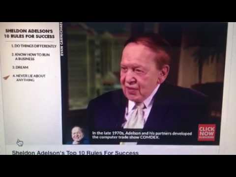 Oakland Raiders Las Vegas Note: Sheldon Adelson's Father Told Him Never Lie About Anything