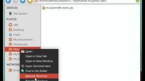using thunar in xfce xubuntu