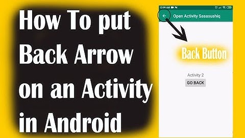 How to set Back Arrow Button on Toolbar | Android App Development for beginners 2020 video#12