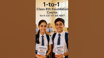 📢 1-to-1 Class 8 Foundation Course for K-CET, IIT-JEE, NEET in JP Nagar Bangalore| #foundationcourse