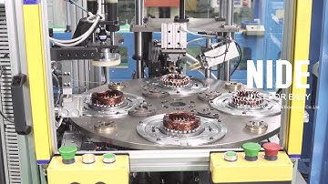 Automatic stator winding lacing machine