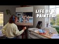 Organized  ready to paint in this satisfying fall art vlog 
