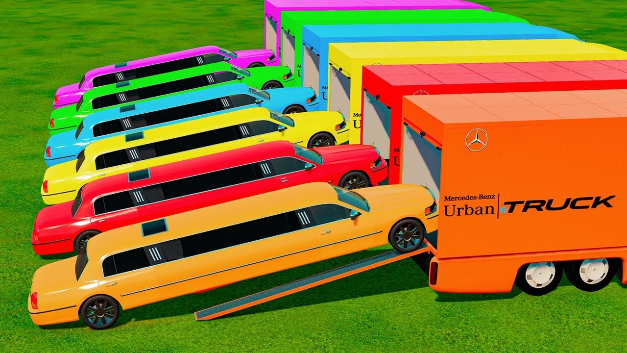 Longest LIMOUSINE Cars Transport with Urban TRUCK In Fs22 | Farming Simulator 22 |