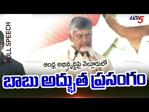 CM Chandrababu Powerful SPEECH in Nellore Meeting | AP Government Focus on Development | TV5 News - TV5NEWS