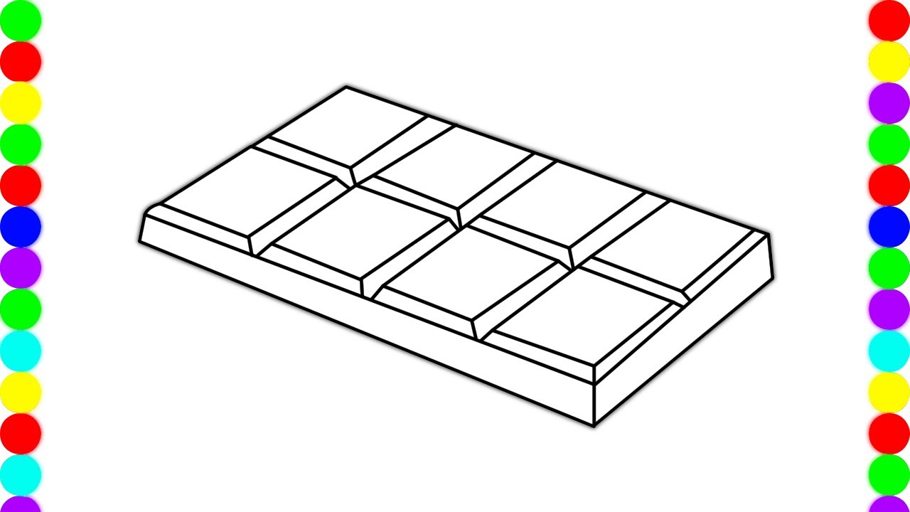 How To Draw Chocolate Bar Step By Step For Beginners Youtube