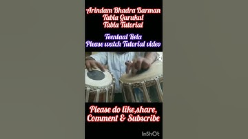 Teentaal Rela#shorts #Tabla Tutorial for Beginners in bengali @arindambbtabla #Chand prabandh