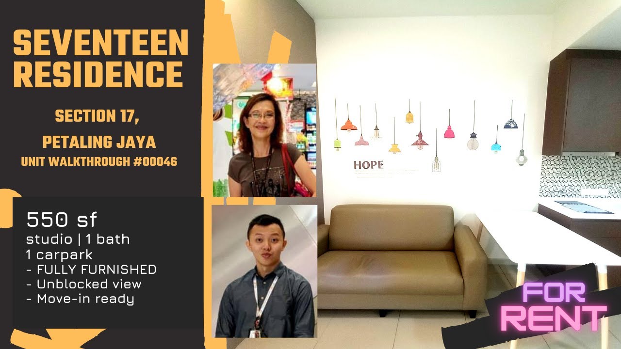 Seventeen Residence fully furnished studio for rent YouTube