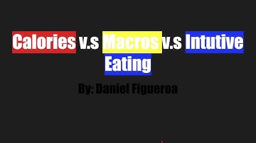 Calories v.s Macros v.s Intuitive Eating
